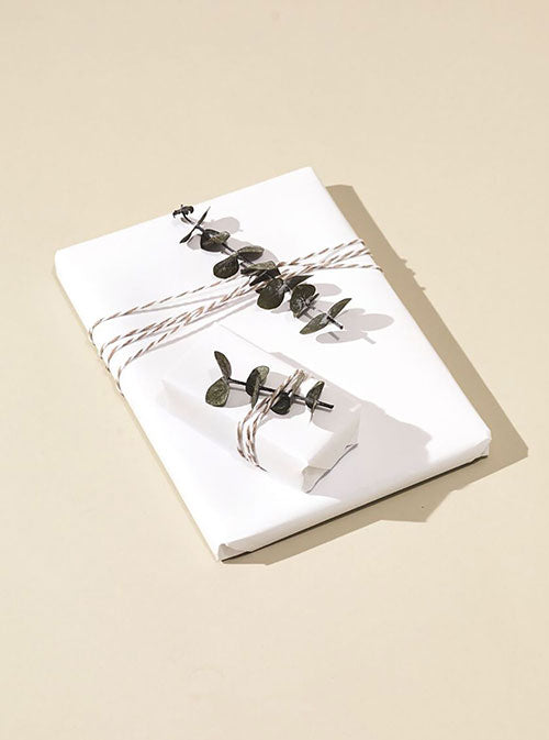 Botanical White Gift Wrap