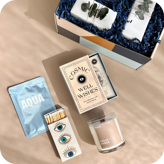 Bocu hand wrapped gift boxes - shop from our ready-to-ship curated gift sets to take the guessing out of gift-giving