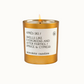 Anecdote Candles Aprés Ski Candle in gold tumbler with fragrance notes of spruce and cypress, a perfect holiday gift