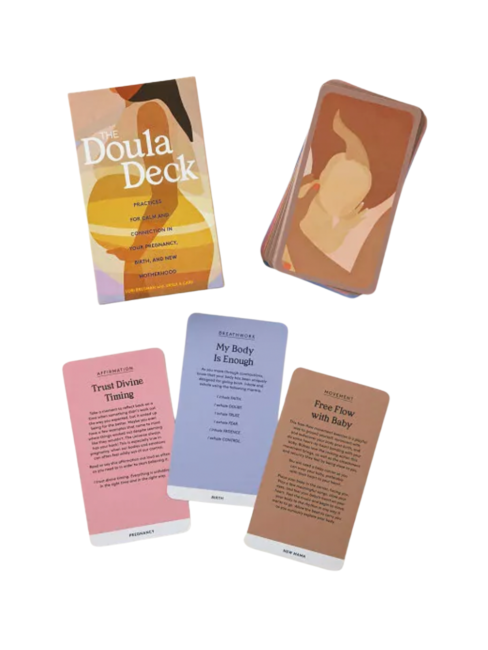 A card deck focused around meditation, breath work, and movement specifically for those expecting. 