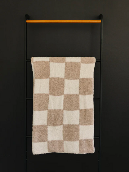 Checkered Plush Lovey Blanket