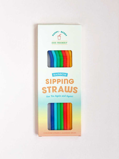 Rainbow Silicone Straws